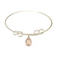 thumbnail image 1 of 8 inch Round Double Loop Bangle Bracelet w/ St. Mary Mackillop in Gold-Filled, 1 of 3