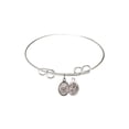 thumbnail image 1 of 8 inch Round Double Loop Bangle Bracelet w/ St. Sebastian/Swimming in Sterling Silver, 1 of 3