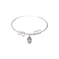 thumbnail image 1 of 8 inch Round Double Loop Bangle Bracelet w/ St. Thomas Aquinas in Sterling Silver, 1 of 3