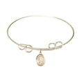 thumbnail image 1 of 8 inch Round Double Loop Bangle Bracelet w/ St. Veronica in Gold-Filled, 1 of 3