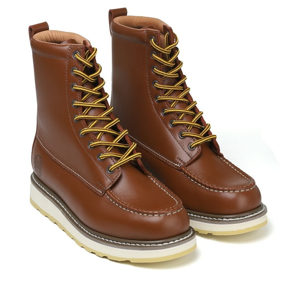 8 inch Soft Toe Mens Work Boots,Slip Resistant And Oil Resistant Working Boots HG-86994D Size 10.5