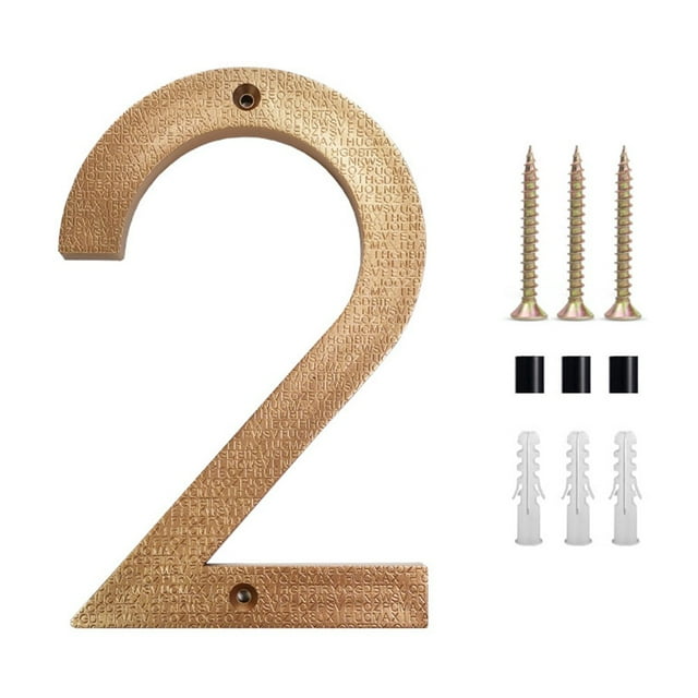 8 inch Stainless Steel Floating House Number, Metal Modern House