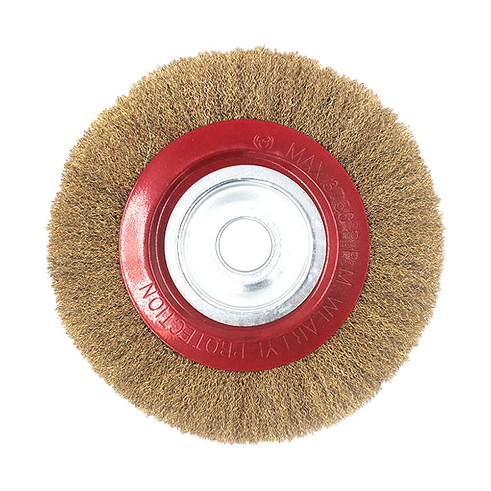 8 inch Steel Wire Polishing Brush Mini Grinding Brush Rust Removal Polishing Brush (Golden