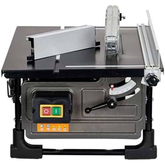 8-inch Table Saw for Jobsite, 6.7-Amp Copper Motor, Cutting Speed up to 3576RPM, 24T Blade, Compact Portable Table Saw Kit, with Sliding Miter Gauge DIY Woodworking and Furniture Making, Grey