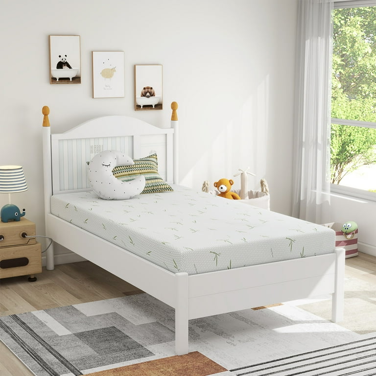 8 Twin Mattress in a Box USA Made Memory Foam with Hypoallergenic Bamboo Cover Walmart