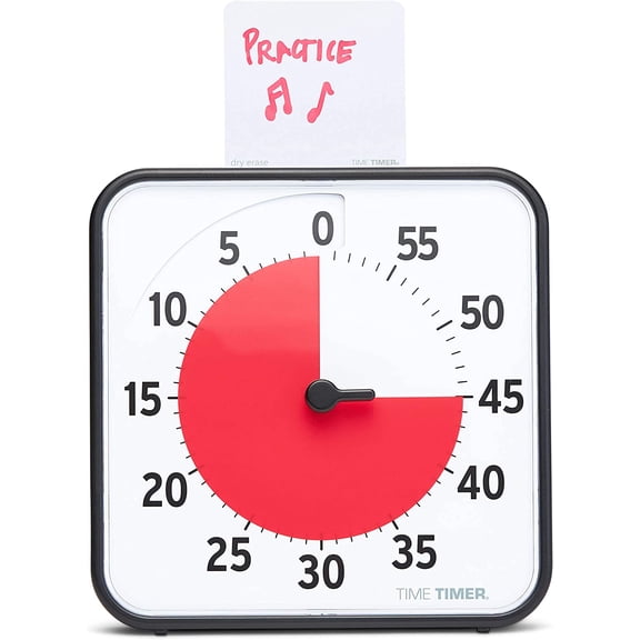 8 inch Visual Timer - 60 Minute Desk Countdown Clock with Dry Erase Activity Card, Also Magnetic for Kids Classroom, Homeschooling Study Tool, Task Reminder, Home and Kitchen