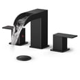thumbnail image 1 of TVOFEK 8 inch Waterfall Bathroom Faucet 3 Hole, Matte Black Bathroom Sink Faucet with Metal Pop-up Drain, 2 Handle Stainless Steel Bathroom Water Faucets for Vanity Lavatory Restroom RV, 1 of 17