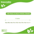 thumbnail image 1 of 8 inch White Compostable Paper Straws, 1 of 3