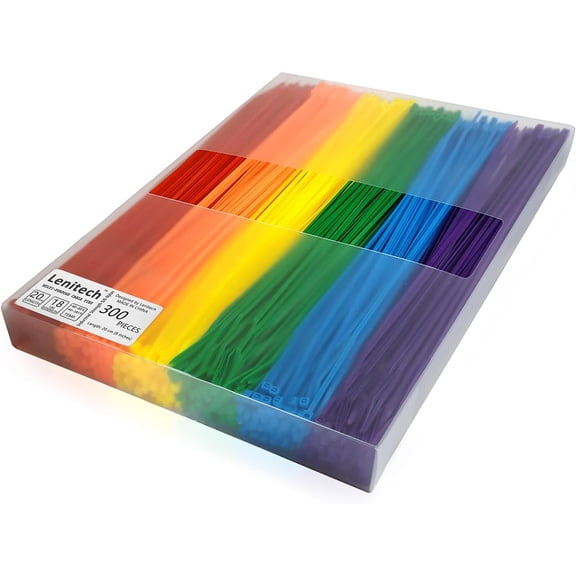 8-inch multi-functional colored cable ties, 300