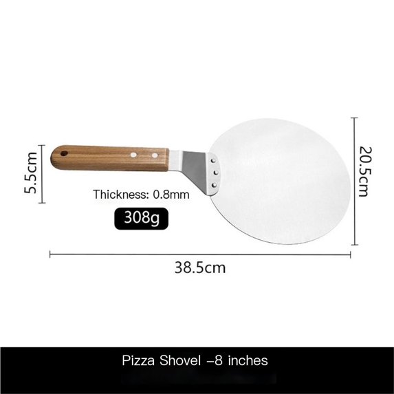 8-inch stainless steel pizza scoop, round pizza scoop, cake pizza scoop, baking pizza tool, cake transfer device