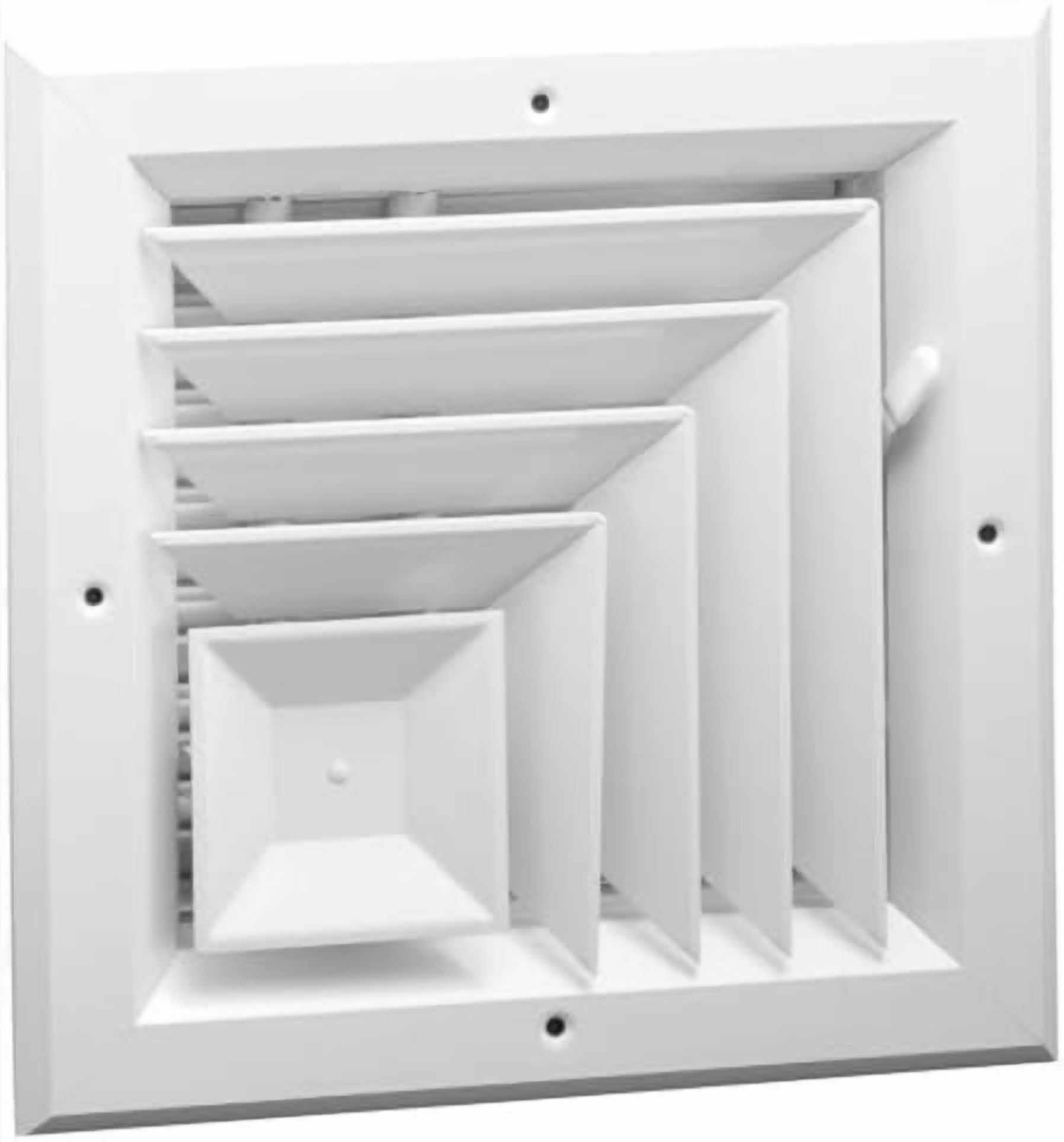8 inch x 8 inch White 2-Way Corner Ceiling Diffuser (A505MS Series ...
