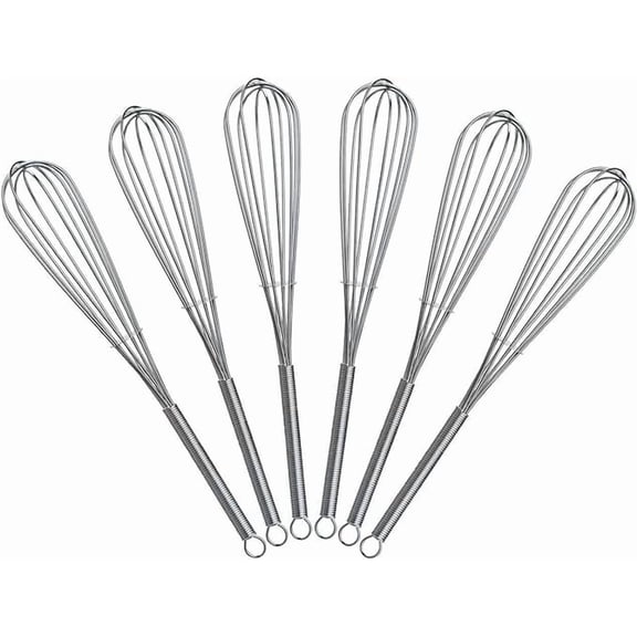 8 inches 3 Pack Wire Whisks for Household Purposes Pack of Stainless Steel Handheld Egg Whisk,Egg Mixing Whisk for Cooking Blending Stirring