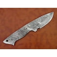 thumbnail image 1 of 8 inches Long Hand Forged Damascus Steel Straight Back Blank Blade Skinning Knife, 4" Scale Space with 3 Pin Hole & an Inserting Hole Space 3 inches Cutting Edge, 1 of 1