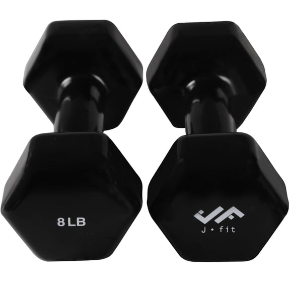 JFIT Dumbbell Pairs or Sets Neoprene & Vinyl Coated Hand Weights for Home Gym, Strength Training, Aerobics, Cardio Exercise and Fitness