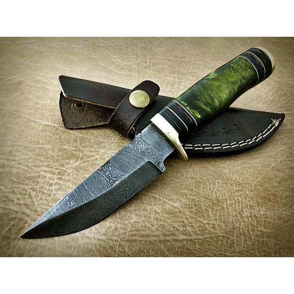 8 " long Fabulous Dark Green Raisin round scale skinning knife um 19