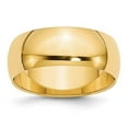 thumbnail image 1 of 8 mm 10KY Half Round Band Rings - Size 13, 1 of 1