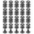 thumbnail image 1 of 8 mm Leather Rivets, 20 Sets Ball Head Stud Screw Back Round Head Button Chicago Screw, Black Tone, 1 of 7