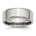 thumbnail image 1 of 8 mm Stainless Steel Beveled Edge Polished Band - Size 7, 1 of 1