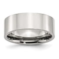 thumbnail image 1 of 8 mm Stainless Steel Flat Polished Band - Size 9, 1 of 1