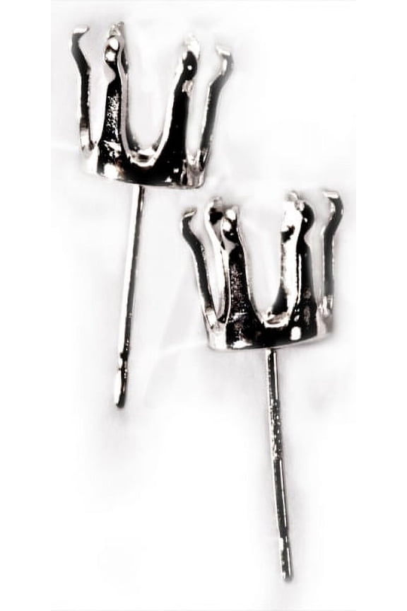 8 mm Sterling Silver Round Stud Snapset - Pack of 2