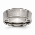 thumbnail image 1 of 8 mm Titanium Beveled Edge, Concave Brushed & Polished Band - Size 14, 1 of 1