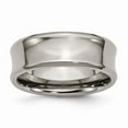 thumbnail image 1 of 8 mm Titanium Concave Polished & Beveled Edge Band - Size 8.5, 1 of 1