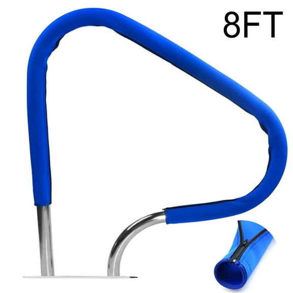 8 or 10ft Non-Slip Neoprene Pool Ladder Cover Pool Accessories (Blue)