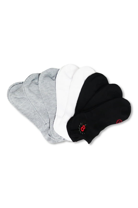 8 or 16 Pairs Women's Ecko Low Cut No-Show Cotton Ankle Sports Socks (Assorted, 8 Pack)