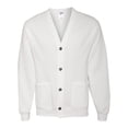 thumbnail image 1 of JERZEES NuBlend® Cardigan Sweatshirt in White S/M | 773MPR, 1 of 3