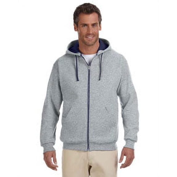 8 oz. 50/50 NuBlend Contrast Full-Zip Hood