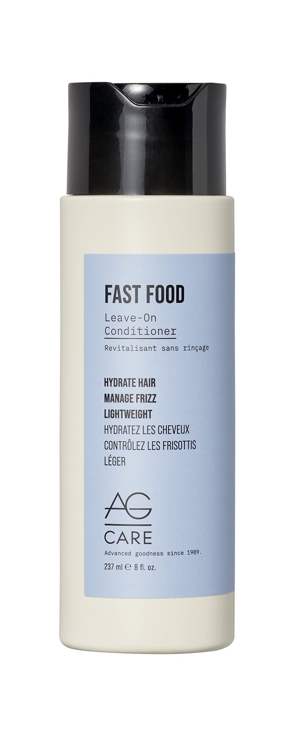 8 oz , AG Fast Food - leave on condition hair beauty, Pack of 1 w/ Sleekshop Pink Comb