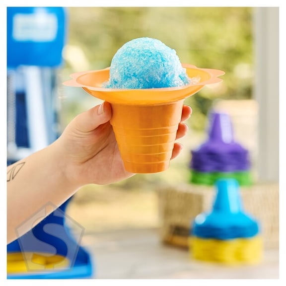 8 oz. Assorted Color Flower-Shaped Sno-Cone Cup - 600/Case