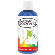 8 oz BLUE Body Art TEMPORARY TATTOO AIRBRUSH PAINT Ink