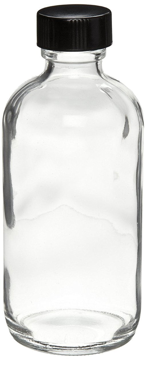 8 oz Clear Glass Boston Bottles (Cap Not Included)