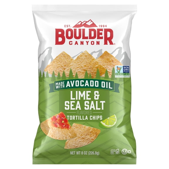 8 oz Boulder Canyon Avocado Oil Lime & Sea Salt Tortilla
