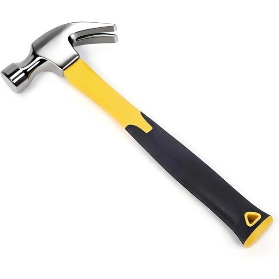 8 oz Claw Hammer,Anti-Shaking,Anti-Rust,Shock-Proof Plastic Handle.
