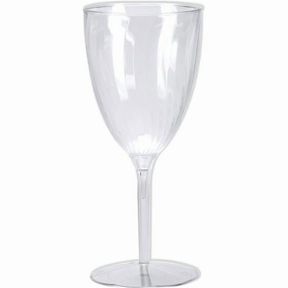 8 oz Clear Plastic Wine Glasses - 96 Count