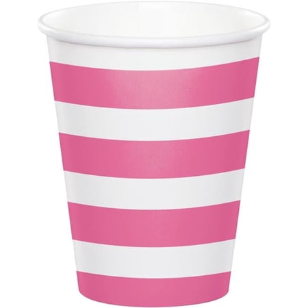 8 oz Dots & Stripes Candy Cup, Pink - 96 Count