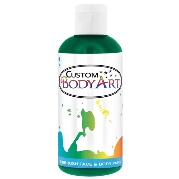 8 oz EMERALD Custom Body Art Water-Based Airbrush Face and Body Paint Make-Up