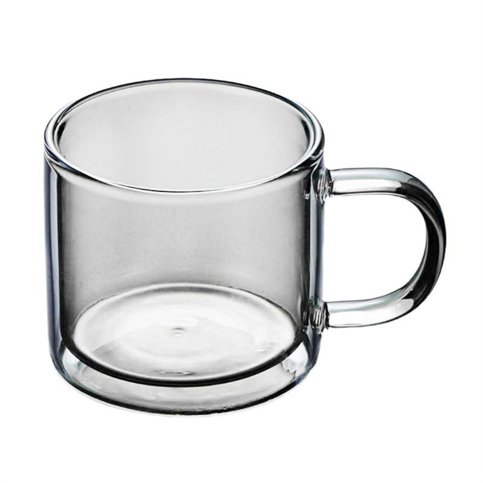 Clear Glass Mugs Set 8 Pack Clear Borosilicate Glass Coffee Mugs - 8 Oz  Insulated Cups With Handles Insulated Coffee Cups With Handle
