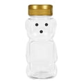 thumbnail image 1 of 8 oz Honey bear with Flip Top Lid Plastic Squeeze Bear Wedding Party Favors (6, gold), 1 of 6