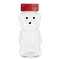 thumbnail image 1 of 8 oz Honey bear with Flip Top Lid Plastic Squeeze Bear Wedding Party Favors (6, red), 1 of 5