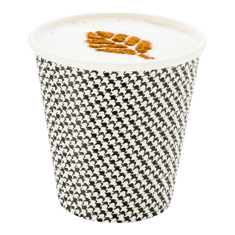 8 oz Houndstooth Paper Coffee Cup - Spiral Wall, Houndstooth - 3 1/2 x 3  1/2 x 3 1/4 - 500 count box