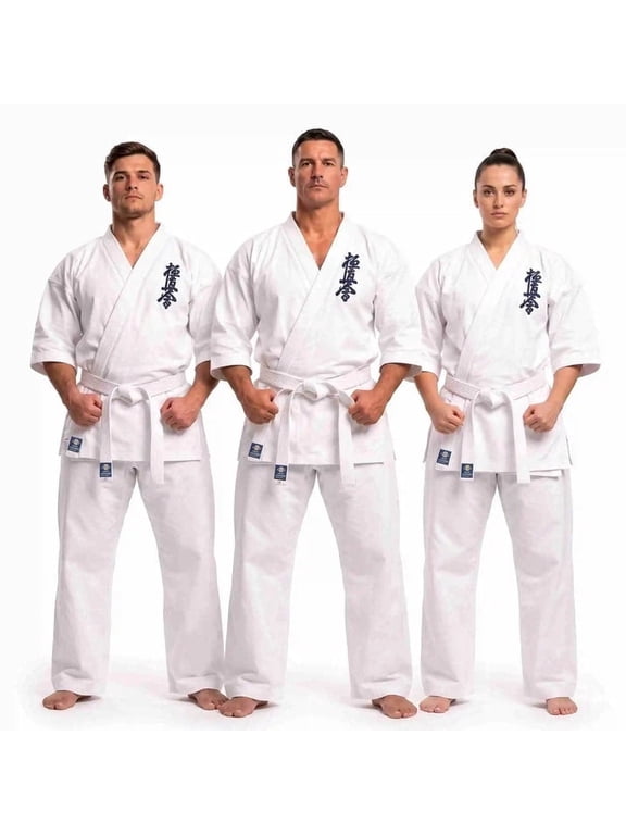8 oz Kyokushin Karate Uniform Kids Gi & Adult Martial Arts Uniform Unisex Karate Gi White Color Size 03 – 55% Polyester/45% Cotton, Bleached
