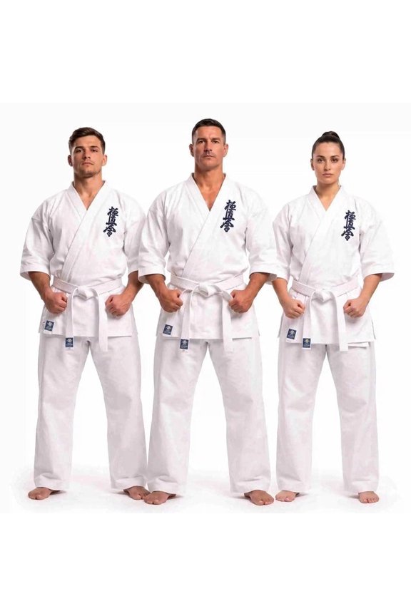 8 oz Kyokushin Karate Uniform Kids Gi & Adult Martial Arts Uniform Unisex Karate Gi White Color Size 03 – 55% Polyester/45% Cotton, Bleached