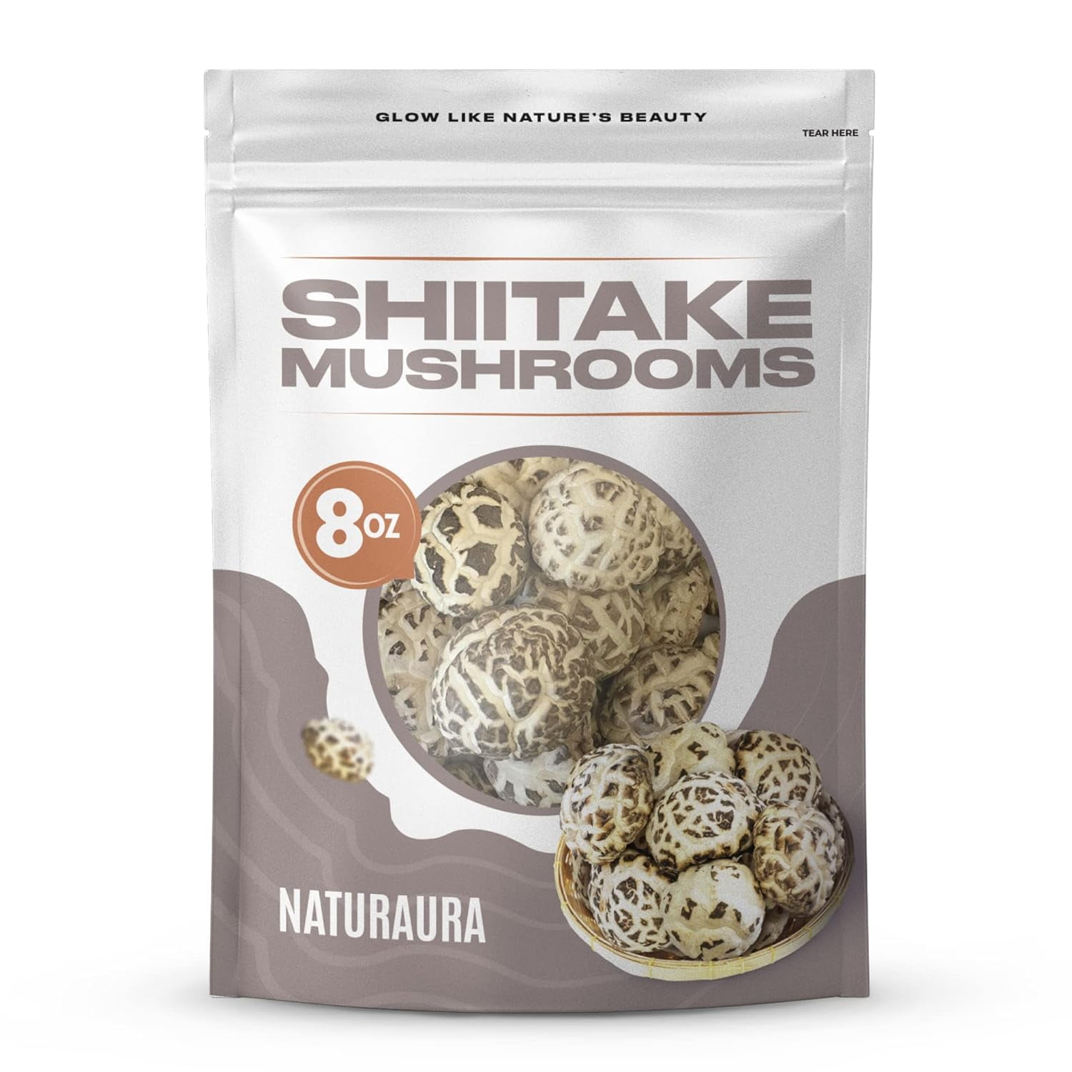 8 oz of Large Premium Whole White Flower Dried Shiitake Mushrooms Great