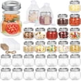 thumbnail image 1 of 8 oz Mason Jars with Airtight Silver Lids - 30 Pack Small Glass Jars Set with Labels, Twine & Mesh Bags - Wide Mouth Canning Jars for Party Favors, Baby Shower, Wedding & Bulk Crafts, 1 of 3