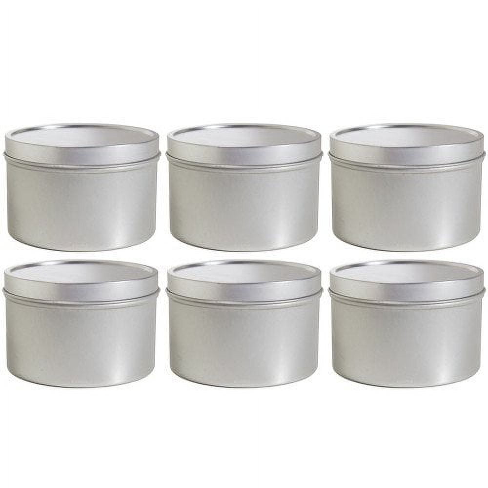 4 oz Metal Steel Tin Deep Container with Tight Sealed Slip on Cover