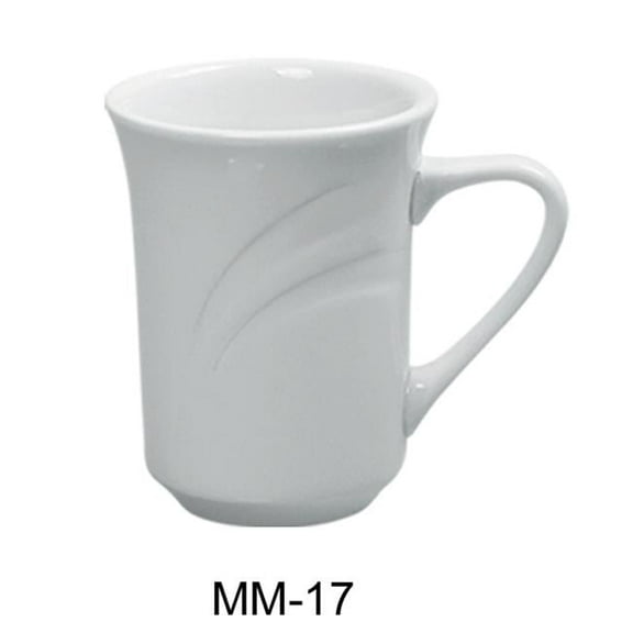 8 oz Miami Porcelain Coffee Mug, Bone White - 3 in. - Pack of 36