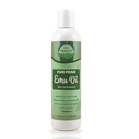 8 fl oz Pure Prime Emu Oil, Massage, Moisturizing, Carrier Oil, Value Pack of 3 bottles